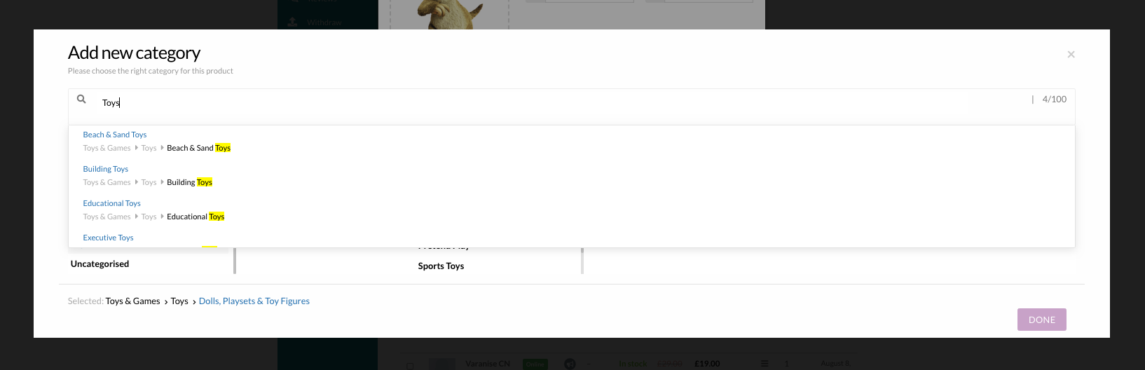 Search Categories