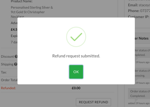 Refund Notification