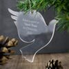 Personalised Acrylic Dove Decoration