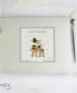 Personalised Boofle Wedding Hardback Guest Book & Pen