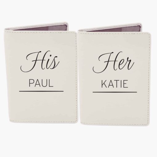 Personalised Couples Cream Passport Holders - Image 8