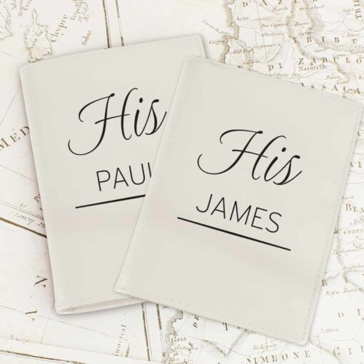 Personalised Couples Cream Passport Holders - Image 6