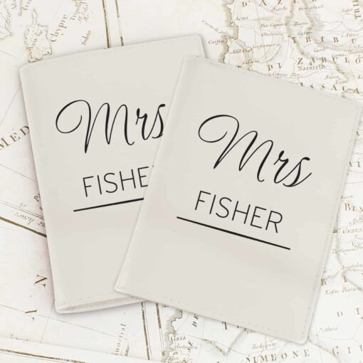 Personalised Couples Cream Passport Holders - Image 9