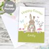 Personalised Easter Meadow Bunny Card