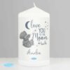 Personalised Me to You 'Love You to the Moon and Back' Pillar Candle