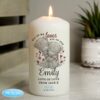 Personalised Me to You Valentine Pillar Candle