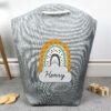 Personalised Mustard & Green Rainbow Storage Bag