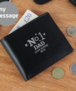 Personalised No.1 Leather Wallet