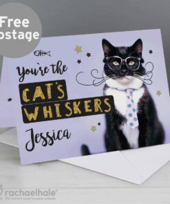 Personalised Rachael Hale You're the Cats Whiskers Card