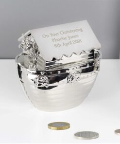 Silver Noahs Ark Money Box