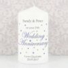 Personalised Wedding Anniversary Pillar Candle